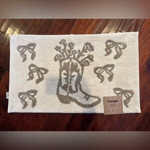 Wrangler Cream and Brown Cowboy Boot Bath Rug